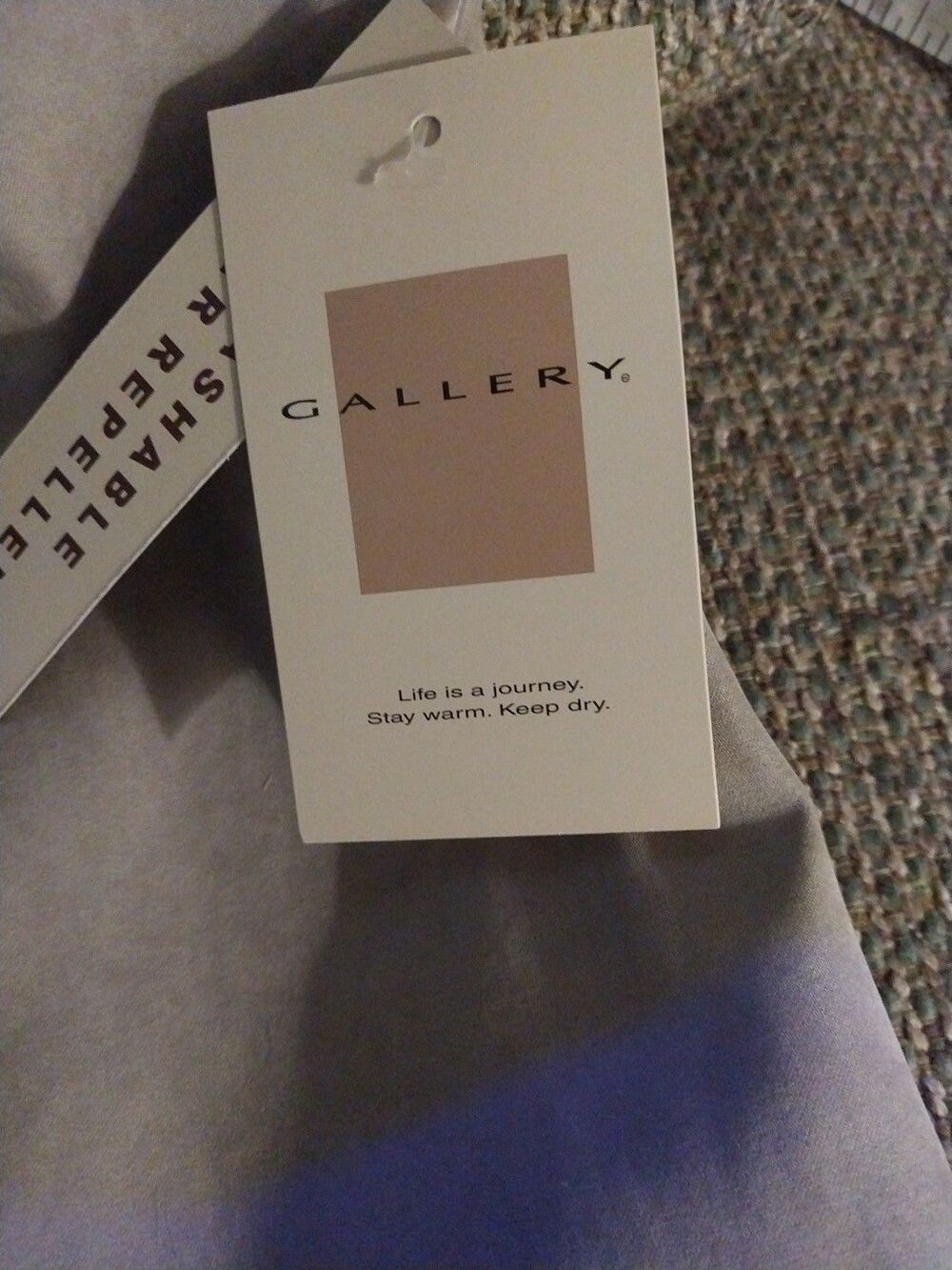 Gallery Womens Size 2X Beige Belted Trench Coat Rain Jacket Hooded Plus - Picture 6 of 15